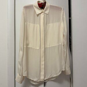 Theory Silk Button Up Shirt